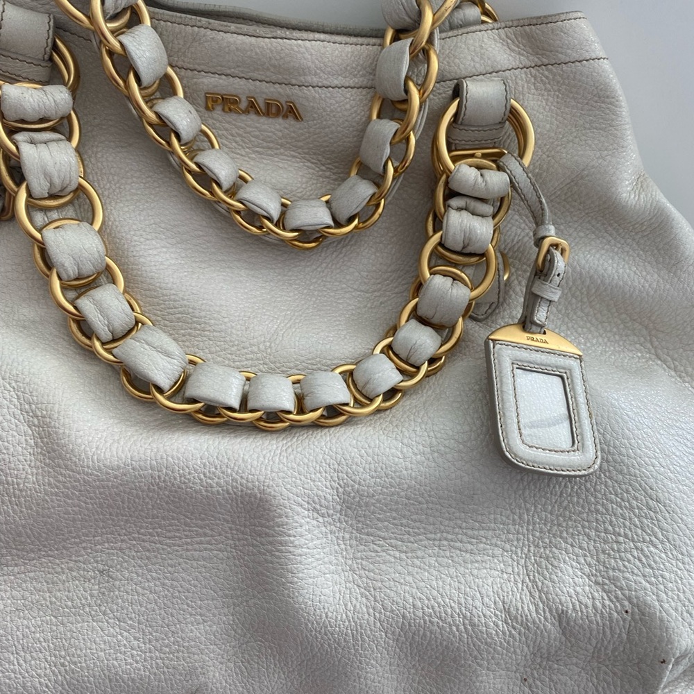 Prada pearl white arm bag